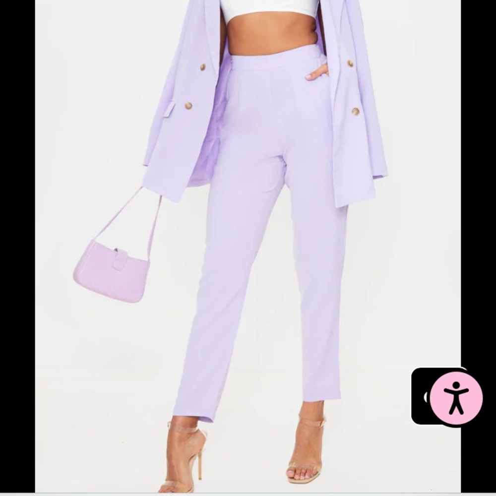 Lilac Tailored Pants/Trousers